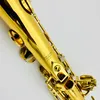 Nuevo yss-475 B saxofón soprano plano latón chapado en oro instrumento musical profesional con estuche