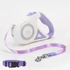 Luminous Automatic Dog Collar + Leashes Retractable LED Flashlight Nylon Cat Lead Extending Dog Leash Roulette Dogs Supplies 3/5 meter