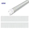 Jesled T8 LED -rör Ljus G13 D Formad 4ft 60W Cold White LEDS Tube Lights Transparent Cover Shop Garage Office Lighting