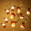 10LED String Lights Christmas Snowman Fairy Light Outdoor Garland Curtain String Holiday Xmas Party New Year Lampa