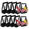 Sacs cadeaux de fleurs, sacs portables pliables pour Bouquet de fleurs, boîte avec poignée, sac d'emballage en papier étanche, sac de transport de fleurs pour fleuriste