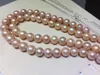 Chains Huge Charming 18"13-15mm Natural South Sea Genuine Pink Round Pearl Necklace For Women Jewelry NecklaceChains ChainsChains Godl2
