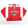 Nik1 Mens Womens Kids Echl Las Vegas Wranglers Stitched Skräddarsy något namn och nummer Jersey Billiga Red White Hockey Jerseys Goalit Cut