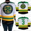 Ceothr 3 St. John's Shamrock's Ross Rhea Movie Hockey Jersey 100% haft męskie damskie koszulki hokejowe