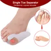 Séparateurs d'orteils protecteurs soulagement de la douleur Hallux Valgus semelles orthopédiques soins des pieds coussin de chaussure en Silicone souple coussinets d'orteil en Silicone