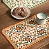Retro Light Luxury Leather Table Mat Home Kitchen Decoration Romantic Western Food Heat Isolation Mat Home Bowl Cup 220627