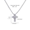 Pendant Necklaces Classic Cubic Zirconia Cross Necklace For Men Women Fashion Gold Silver Color CZ Tennis Chain Hip Hop Gifts