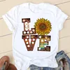 Vrouwen T-shirts Love Tops Valentine 90s Ladies Fashion Clothing Cartoon Kleding Korte mouw Spring Summer Vrouw T-shirt Graphic