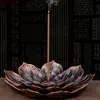 Sublimering legering rökelse brännare stickhållare buddhism lotus line rökelse tallrik sandelträ spole bas templen yoga studios hem dekoration