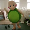 Кукольный костюм талисмана яркая зеленая черепаха Человека для черепахи Chinemys талисман костюм талисмана мультфильм персонаж костюм Mascotte Hude Fance Pare