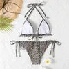 Leopard Print Womens Swimwear Bikinis Fashion Girls Swimsuits Push up Bathing SUits Sexy Backless Bikini Set
