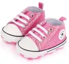 Baby Lauflernschuhe Junge Mädchen Star Solid Sneaker Baumwolle Weiche Anti-Rutsch-Sohle Neugeborenes Kleinkind Lässiger Canvas-Krippenschuh