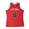 스티치 농구 유니폼 Damian Lillard 2012-13 메쉬 나무 고전 레트로 유니폼 남녀 여성 청소년 S-6XL