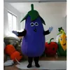 Performance Eggplant Mascot Costume Halloween Christmas Fancy Party Cartoon Character Outfit Suit Adult Women Men Dress Carnival Unisex Adults