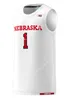 NCAA costurou a camisa de basquete Nebraska Cornhuskers 15 Isaiah Roby 20 Tanner Borchardt 33 Justin Costello Tyronn Lue Stu Lantz Dave Hoppen Eric Piatkowski Jerseys