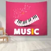 Musik piano tapestry bohemian hus hem dekoration vägg mattor vardagsrum tyg tapiz de pared j220804