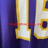 Nouveau #16 Pau Gasol maillot homme violet or maillots de basket-ball