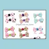 Haaraccessoires Kinderen Bows Clips Polka Dot Ribbon Hairspfor Girls Childrens Boutique Bow met 7 Style Baby Hairs Barrettes Drop Dhgcp