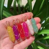 Натуральный хрустальный камень Reiki Chakra Charms Gold Wire Wrap Multicolor розовый кварцевый фиолетовый аметист пулевой шестиугольный маятник