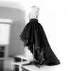 Gonne Gonna alta bassa in tulle nero Orlo asimmetrico Tutu Abito da sposa a strati Abito da sposa Vita pieghettato Prom Gala Elegante SaiaGonne