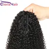 Afro Kinky Curly Claw On Ponytail Extensions Raw Virgin Indian Clip In Human Hair Pieces Thick Natural Curls Pony Tail For Black Women