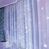 3M LED Curtain String Fairy Lights Remote Control USB 5V Copper Lights Christmas Decoration For Home Bedroom Wedding Party Holiday Lighting 8 Modes 3X3M 3X2M 3X1M