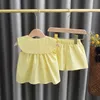 Söta kläder sätter sommar babykläder söt frukt bomull plåt kostym barns tjejdukar barn flickor 220620