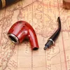 Pipe Dual Purpose Bakelite Resina Tubo Removível Filtro Curvado Mini Inserido Men's Red Hammer Smoking Set