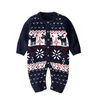 Jumpsuits Autumn Winter Christmas Baby Boys Girls Grid Long Sleeve Deer Rompers Clothes Boy Girl Kids Sticking RompersjumpSuits