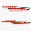 2Pcs For Tesla Model 3 2016-2023 Model Y 2019-2023 Rear Fog Lamp Brake Light Dynamic Turn Signal Reflector LED Bumper Light