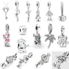 New S925 Sterling Silver Charms Loose Contas de miçangas clássicas de moda clássica Fit Pandora Pandora Pingente clássico Diy Luxury Ladies Jewelry Gift