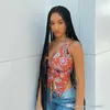 Womens Slim T-shirt Summer Designer Tops Fashion Women's V Neck Hit Print Butterfly Sling Open Back Sexy Sleeveless Vest