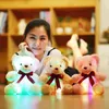 Luminosa 25 30 50cm Creative Light Up LED LED colorido brilhante Teddybear Animal Plexhop Toy Great de Natal para Kid 220720