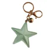 Star Keychains fobs pu الجلود سلاسل مفاتيح قلادة حلقات إكسسوارات تصميم أزياء مفاتيح السيارة حاملات نساء الرجال حقيبة حقيبة يد لطيفة