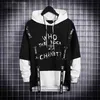 Herfst heren hoodie sweatshirt casual zwarte hoodies tops techwear hiphop harajuku patchwork Japanse streetwear heren 3xl y220716