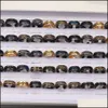 Band Rings Jewelry 20Pcs Cool Spinner Chain Stainless Steel Rotatable Ring For Women Men Party Gifts Mix Color Who Dh9Vc