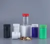 Barattoli di plastica PET vuoti da 60 ml a prova di bambino Bottiglie di imballaggio barattoli trasparenti con tappo nero Contenitore per vaso di fiori premium da 3,5 grammi SN4953