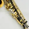 Yas875ex saxofone alto afinador eb preto banhado a níquel corpo esculpido em madeira profissional com acessórios de estojo 1129676