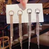 Semplicità Retro Orecchini nappa esagerati per le donne Temperaglio di moda coreano Diamond Nightclub Ciondolo Ciondolo Pendente Pendente