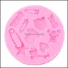 Boy Baby Cake Mod Mod Sile Chocolates Jelly Fondant Paste Tool Cooking Decoration Tool Drop Drobl