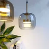 Nordic designer pendant lamps modern glass dining room chandelier simple bar counter living room bedroom bedside lamp