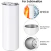 20oz Double Wall Stainless Steel Straight Tumblers Sublimations Blanks Portable Car Insulated Water Bottle With Lid Straw Outdoor Cup Tour Coffee Mugs ss1119
