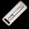 1pcs высшее качество EDC Pocket Knife Высокоуглерое стальное сатиновое лезвие TC4 Титановое сплаво