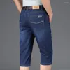 Jeans pour hommes Business Casual Stretch Denim Shorts Nice Summer Men's Trendy Brand Loose Straight Male High-Quality Classic PantsMen's Men '