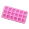 18 Cavidade diamante molde de silicone para geléia de chocolate Candy e pudim Ferramentas de cozimento de molde de molde de cubo de gelo não-bobo SN6699