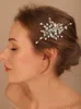 Copricapo Pettini per capelli da sposa in cristallo di perle Copricapo con strass per le donne Fashion Party Prom Gioielli Accessori da sposa DiademiCopricapo