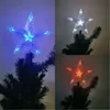 Decorazioni natalizie Battery Power Star Night Light Lampada a cinque punte Tree Top per la festa di Natale Wedding Fairy Room Decorazione ghirlanda all'aperto