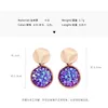 Dangle & Chandelier Colors Fashion Temperament Wild Girl Heart Earrings Jewelry Europe Crystal From Austrian Women And FemaleDangle