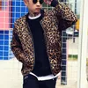 Męskie garnitury Blazers Leopard Print Baseball Jacket Style moda męskie 2022 Autumn Classic Osobowość Hip Hop Płaszcz Klub nocny fryzjer