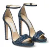 Letnie luksusowe marki mgliste buty pompuje kostkę paski na wysokie obcasy marki impreza ślubna lady gladiator sandalias